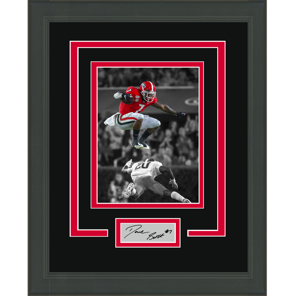 Framed D'Andre Swift Facsimile Laser Engraved Signature Auto Georgia Bulldogs 11x14 College Football Photo (ONLINE ORDER ONLY)