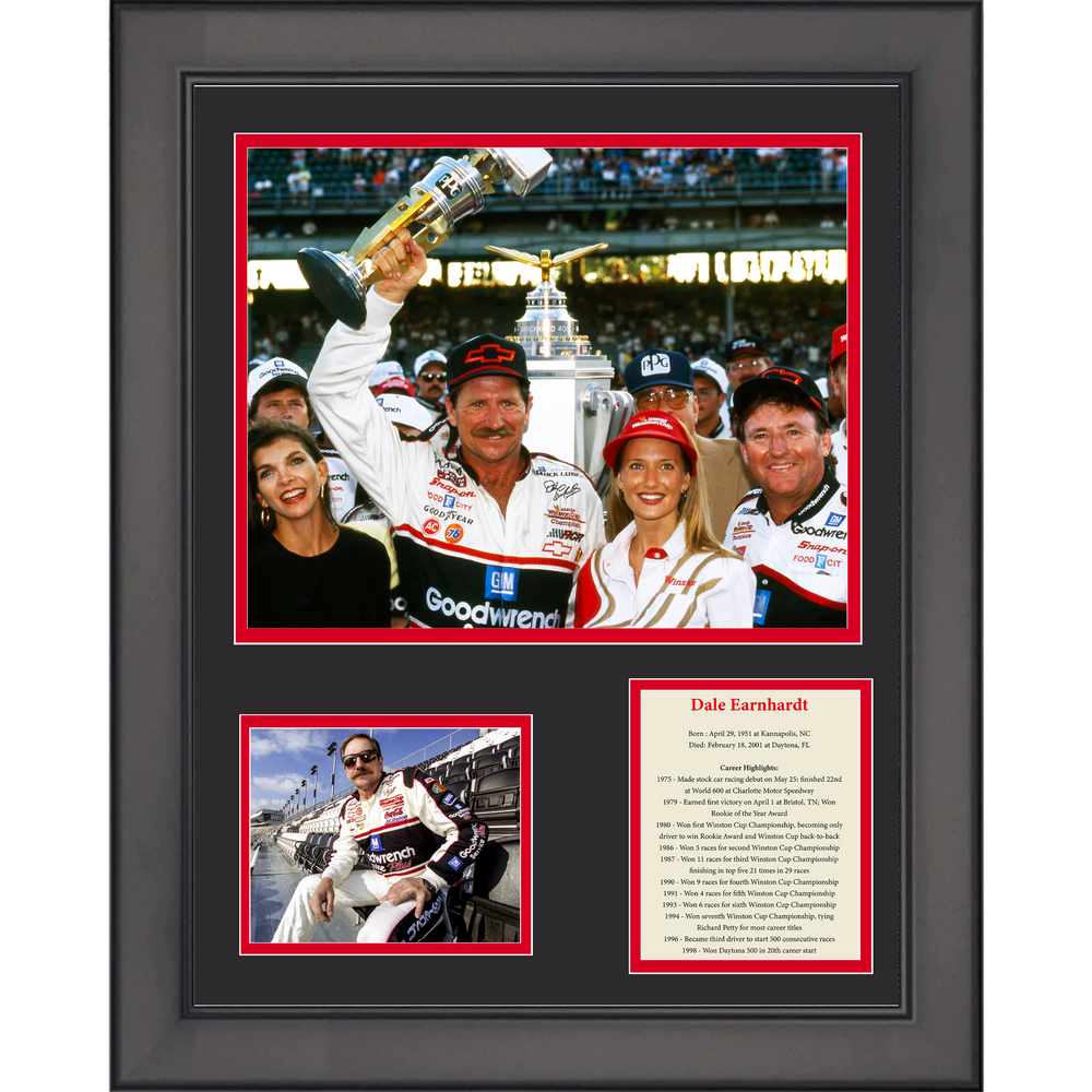 Framed Dale Earnhardt Sr NASCAR 11"x14" Racing Three Photo Collage (ONLINE ORDER ONLY)