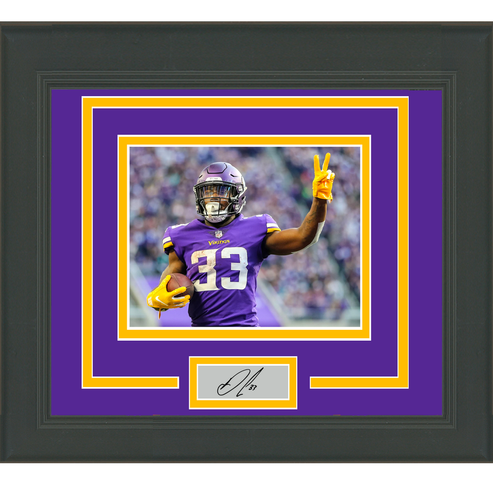 Framed Dalvin Cook Facsimile Laser Engraved Signature Auto Minnesota Vikings 11x14 Football Photo (ONLINE ORDER ONLY)