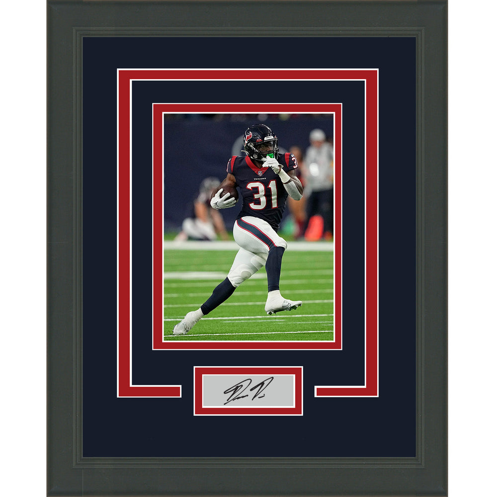 Framed Dameon Pierce Facsimile Laser Engraved Signature Auto Houston Texans 11x14 Football Photo (ONLINE ORDER ONLY)