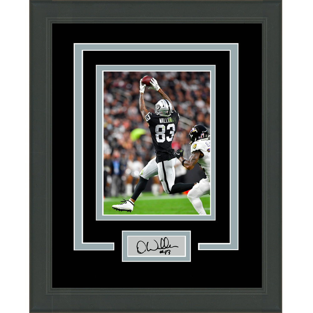 Framed Darren Waller Facsimile Laser Engraved Signature Auto Las Vegas Raiders 11x14 Football Photo (ONLINE ORDER ONLY)