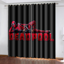 Deadpool Curtains  Pattern Blackout Window Drapes (Online Order Only)