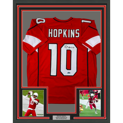 Framed Facsimile Autographed DeAndre Hopkins 35x39 Arizona Red Reprint Laser Auto Football Jersey (ONLINE ORDER ONLY)