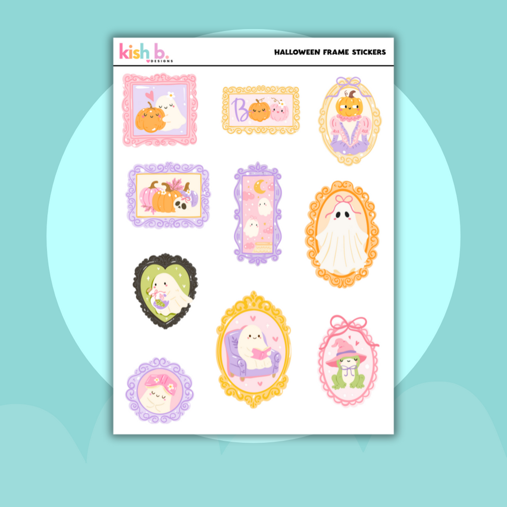 Halloween Frame  |Journal| Sticker Sheet (ONLINE ORDER ONLY)