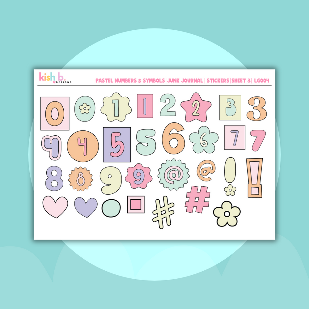 Pastel Letters | Journal Stickers (ONLINE ORDER ONLY)