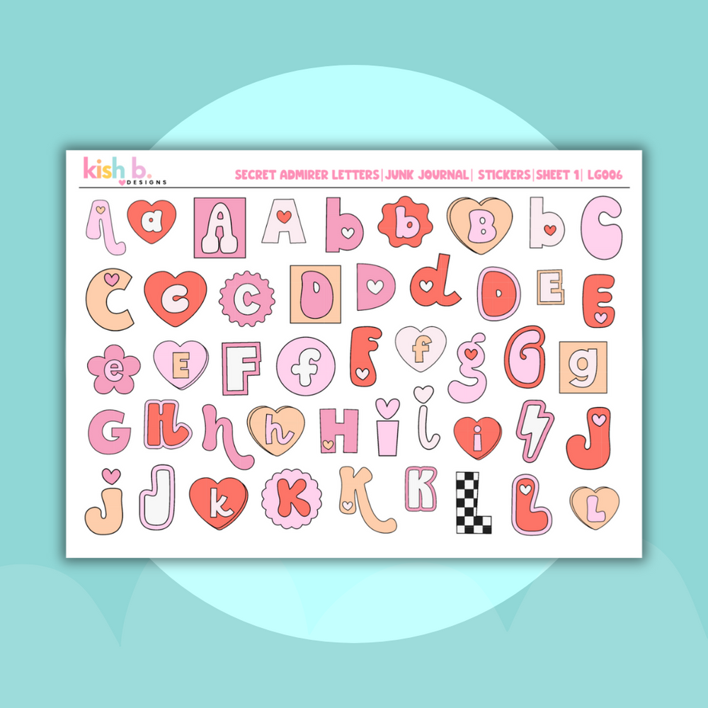 Secret Admirer Letters | Journal Stickers (ONLINE ORDER ONLY)