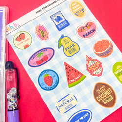 Fruit Stickers |Journal| Sticker Sheet (ONLINE ORDER ONLY)