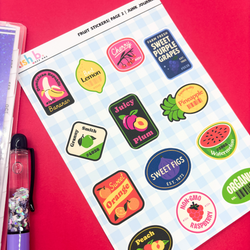 Fruit Stickers |Journal| Sticker Sheet (ONLINE ORDER ONLY)