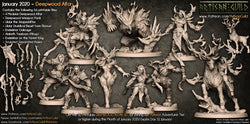 3D Printed Artisan Guild Uldar Druidical Beast Form Deepwood Alfar Set 28mm 32mm (Online Only)