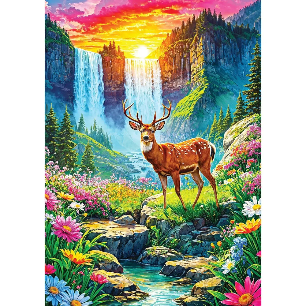 Deer Paradise 1000 Piece Jigsaw Puzzle Enjoy (ONLINE ORDER ONLY)