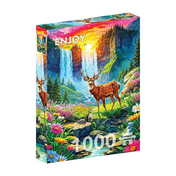 Deer Paradise 1000 Piece Jigsaw Puzzle Enjoy (ONLINE ORDER ONLY)