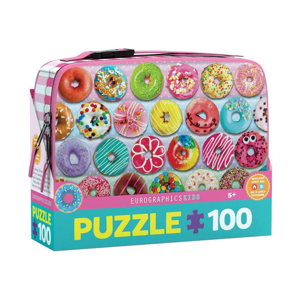 Delightful Donuts Lunch Bag & 100 Piece Jigsaw Puzzle Eurographics (ONLINE ORDER ONLY)