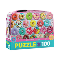 Delightful Donuts Lunch Bag & 100 Piece Jigsaw Puzzle Eurographics (ONLINE ORDER ONLY)