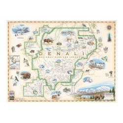 Denali National Park 1000 Piece Jigsaw Puzzle Xplorer Maps (ONLINE ORDER ONLY)