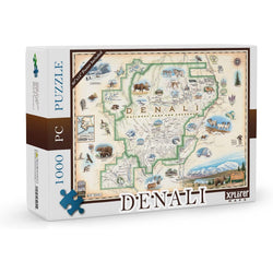 Denali National Park 1000 Piece Jigsaw Puzzle Xplorer Maps (ONLINE ORDER ONLY)
