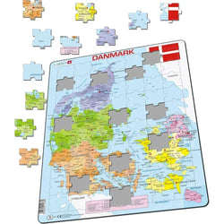 Denmark Map 70 Piece Tray Jigsaw Puzzle Larsen (ONLINE ORDER ONLY)