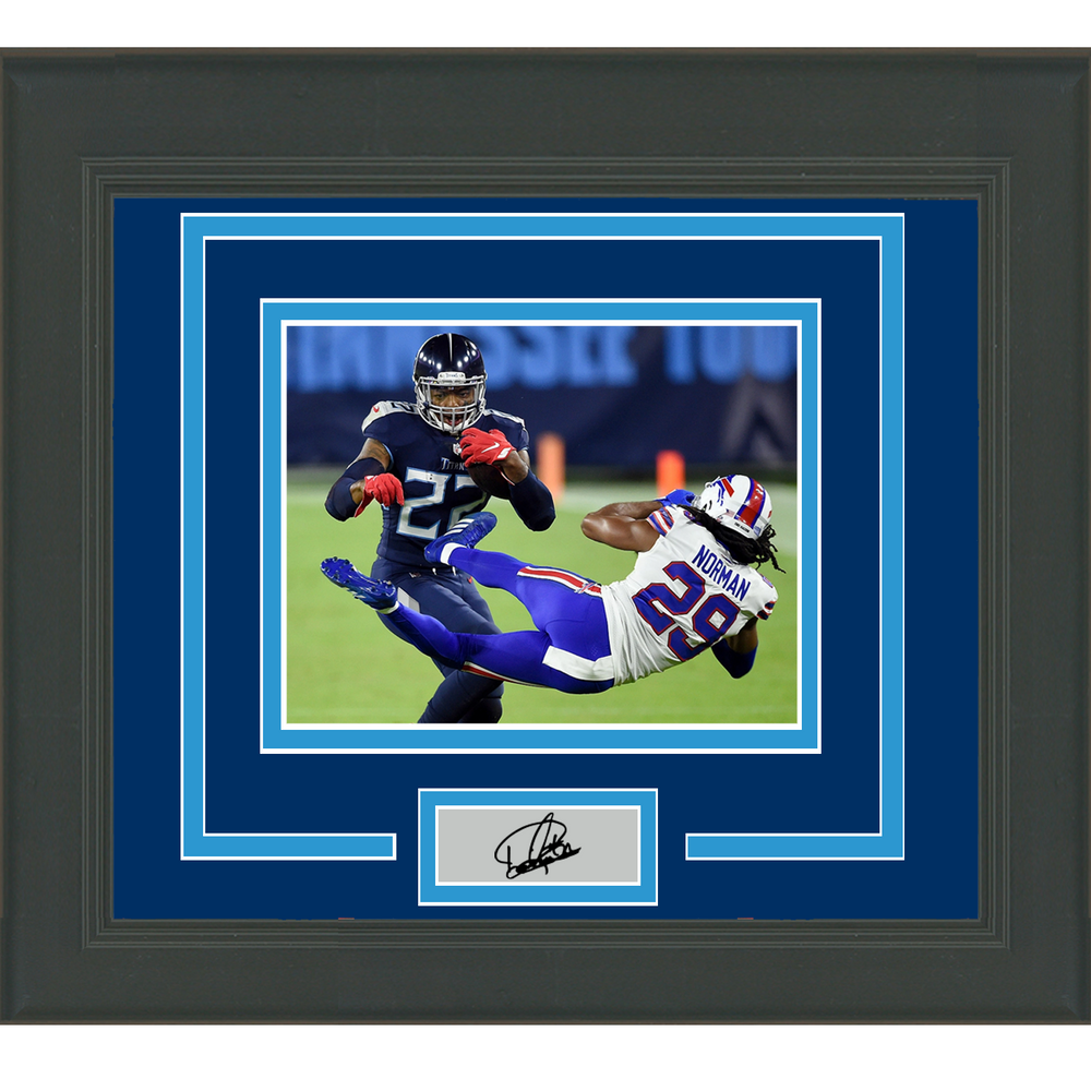 Framed Derrick Henry Facsimile Laser Engraved Signature Auto Tennessee Titans 11x14 Football Photo (ONLINE ORDER ONLY)