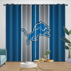 Detroit Lions Curtains Blackout Window Drapes Room Decoration (Online Order Only)