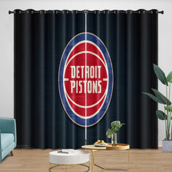 Detroit Pistons Curtains Blackout Window Drapes Room Decoration (Online Order Only)