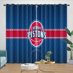 Detroit Pistons Curtains Blackout Window Drapes Room Decoration (Online Order Only)