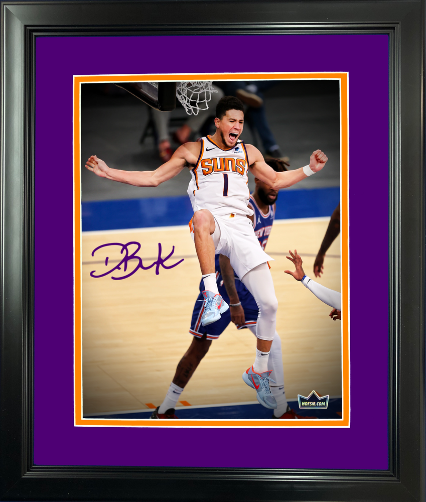 Framed Devin Booker Facsimile Laser Engraved Signature Auto 11"x14" Basketball Photo HOFSM Holo (ONLINE ORDER ONLY)