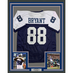 Framed Autographed/Signed Dez Bryant 35x39 Dallas Thanksgiving Day Football Jersey Beckett BAS COA