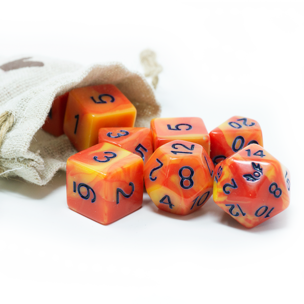 Humblewood: Alderheart Ember Dice and Pouch (ONLINE ORDER ONLY)