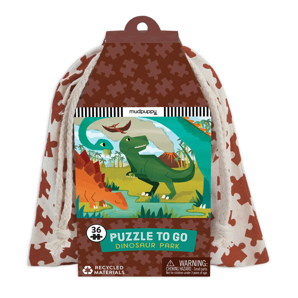 Dinosaur Park 36 Piece Mini Jigsaw Puzzle Mudpuppy (ONLINE ORDER ONLY)