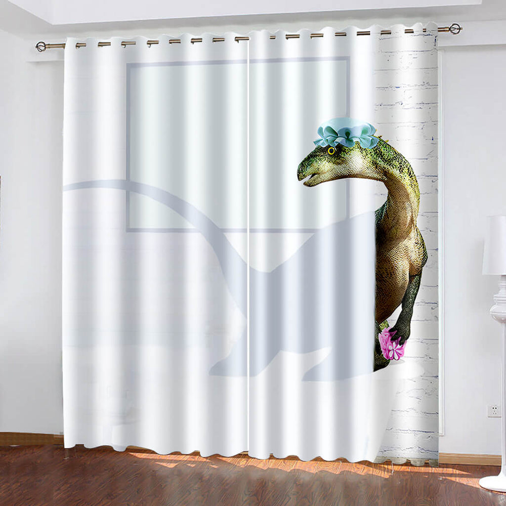 Dinosaur Curtains Blackout Window Treatments Drapes Room Decoration (Online Order Only)