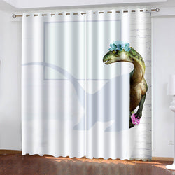 Dinosaur Curtains Blackout Window Treatments Drapes Room Decoration (Online Order Only)
