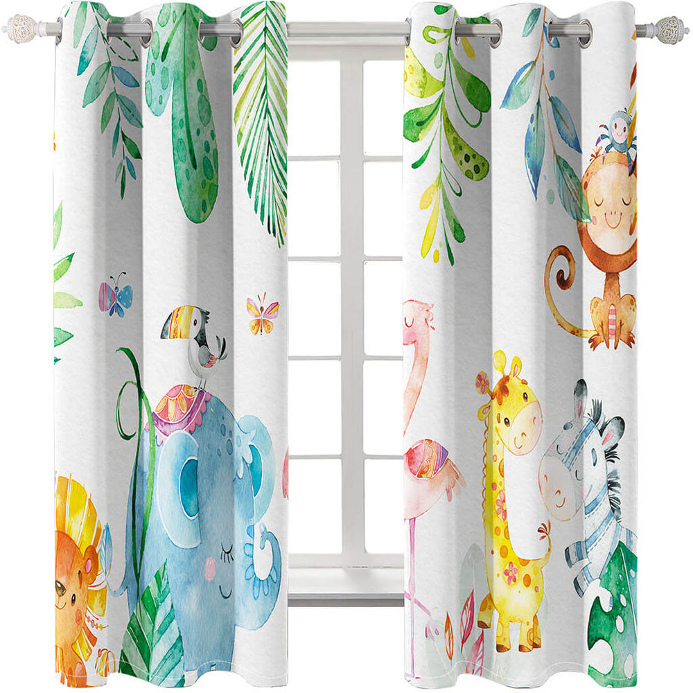 Dinosaur Curtains Blackout Window Treatments Drapes Room Decoration (Online Order Only)