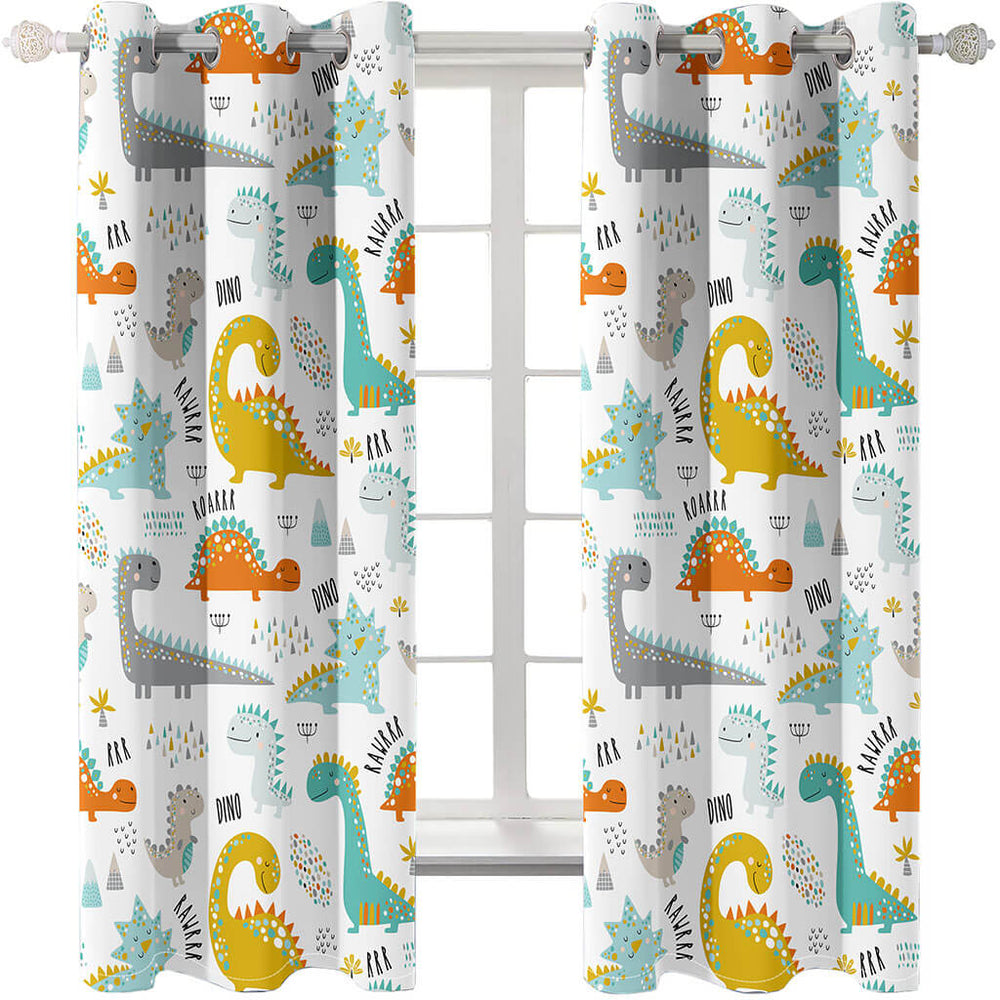 Dinosaur Curtains Blackout Window Treatments Drapes Room Decoration (Online Order Only)