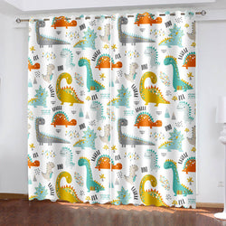 Dinosaur Curtains Blackout Window Treatments Drapes Room Decoration (Online Order Only)