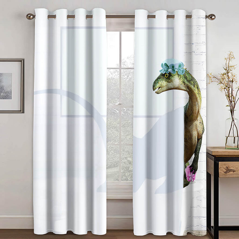 Dinosaur Curtains Blackout Window Treatments Drapes Room Decoration (Online Order Only)