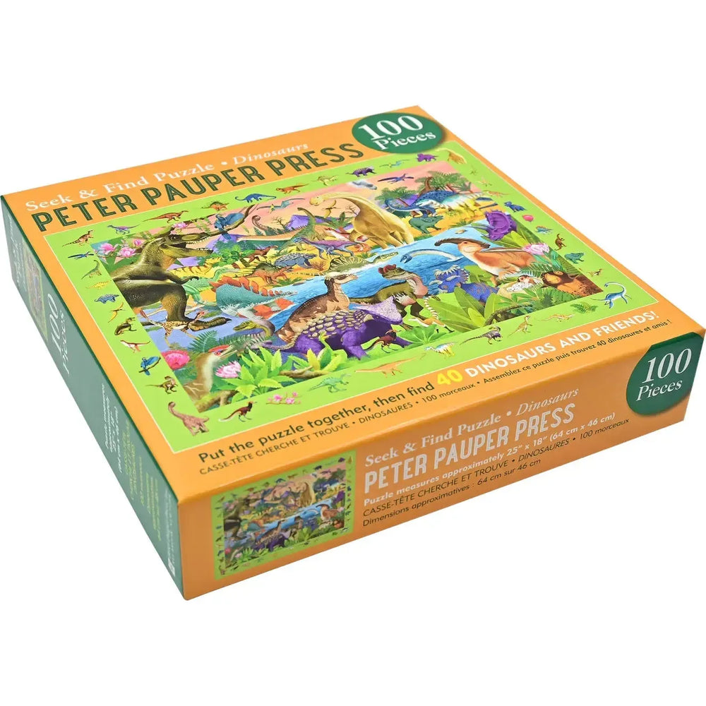 Dinosaurs 100 Piece Seek & Find Jigsaw Puzzle Peter Pauper (ONLINE ORDER ONLY)