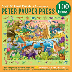 Dinosaurs 100 Piece Seek & Find Jigsaw Puzzle Peter Pauper (ONLINE ORDER ONLY)