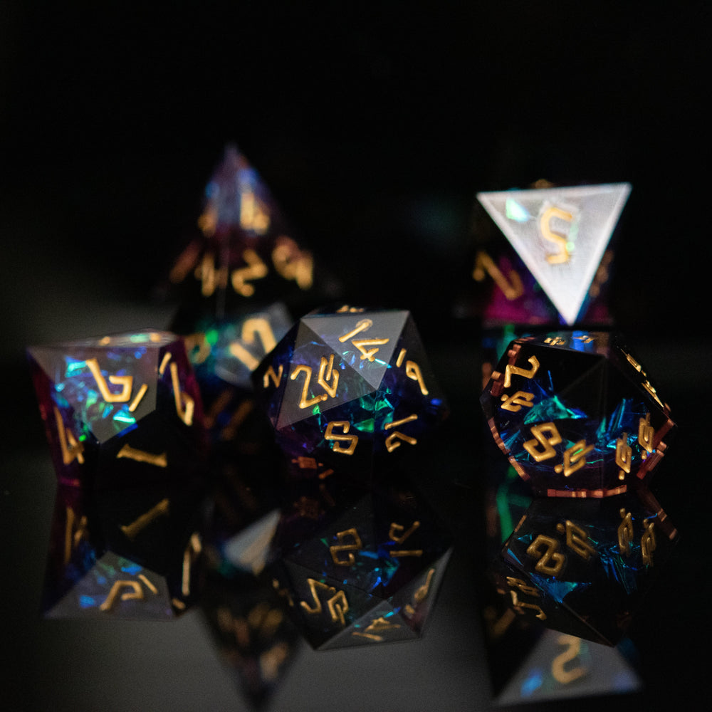 PRE-ORDER || Disenchanted Sharp-Edged Resin Dice Set