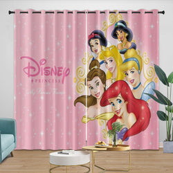 Disney Princess Pattern Curtains Blackout Kids Room Window Drapes (ONLINE ORDER ONLY)