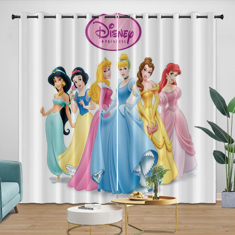 Disney Princess Pattern Curtains Blackout Kids Room Window Drapes (ONLINE ORDER ONLY)