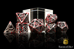 Bloody Dragon Metal RPG Dice - 7 Pieces (ONLINE ORDER ONLY)