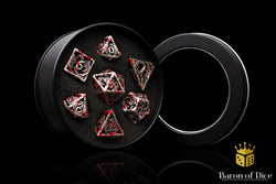 Bloody Dragon Metal RPG Dice - 7 Pieces (ONLINE ORDER ONLY)
