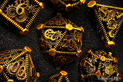 Cogs & Gears Metal RPG Dice Set - 7 Pieces (ONLINE ORDER ONLY)