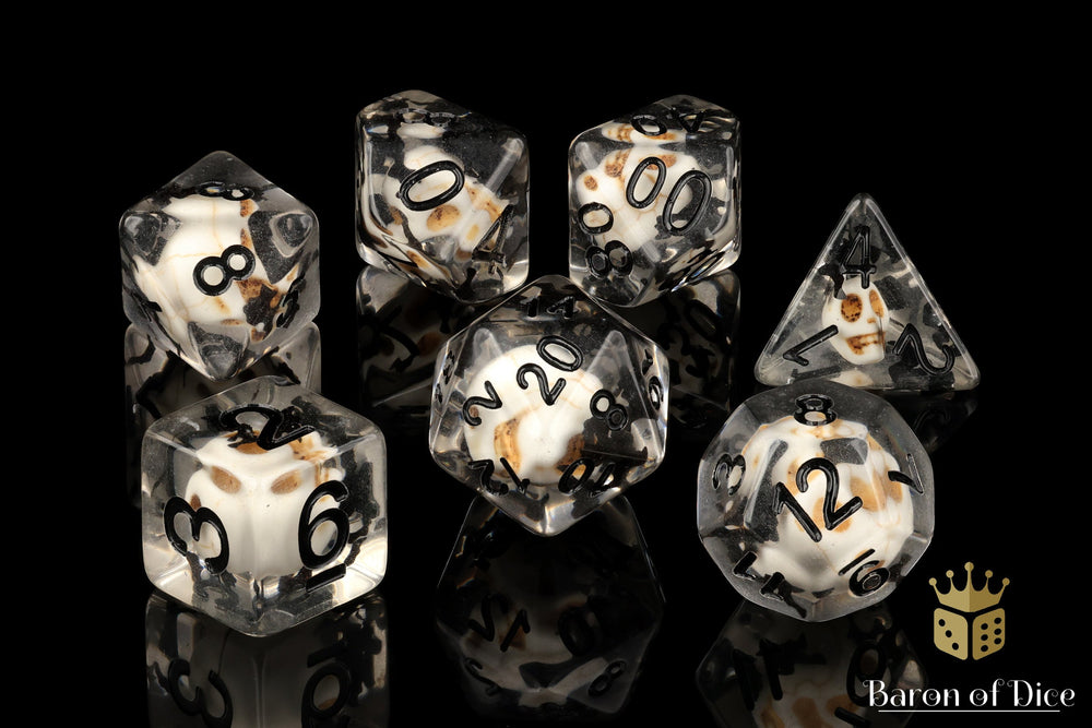 Bones & Bats RPG Dice Set - 7 Pieces (ONLINE ORDER ONLY)