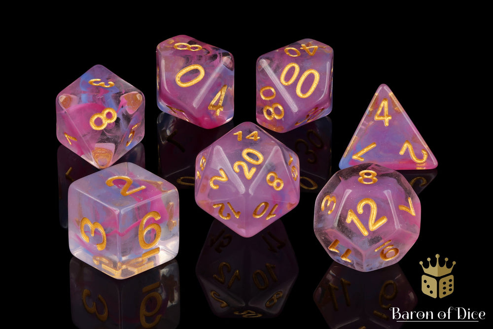 Cotton Candy RPG Dice Set - 7 Pieces (ONLINE ORDER ONLY)
