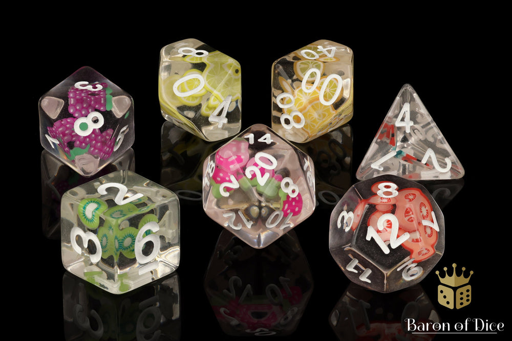 Fruit RPG Dice Set - 7 Pieces (ONLINE ORDER ONLY)