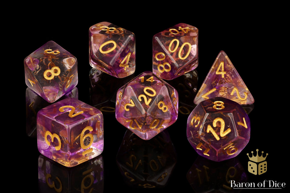Aura Quartz RPG Dice - 7 Pieces (ONLINE ORDER ONLY)
