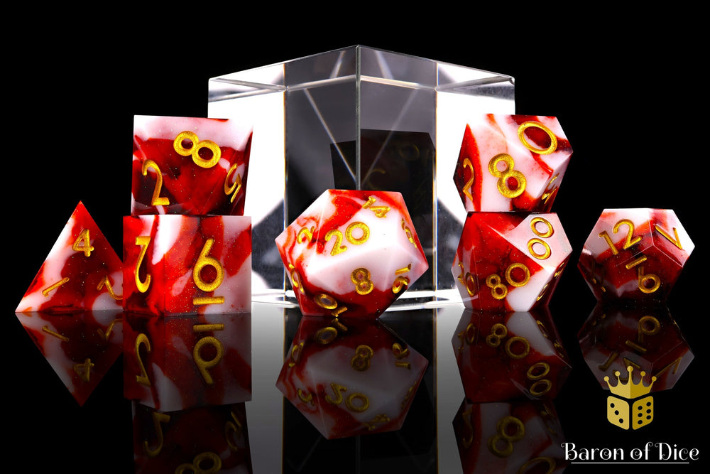 Carnage Sharp Edge RPG Dice Set - 7 Pieces (ONLINE ORDER ONLY)