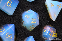 Natural Opal Gemstone RPG Dice Set - 7 Pieces (ONLINE ORDER ONLY)