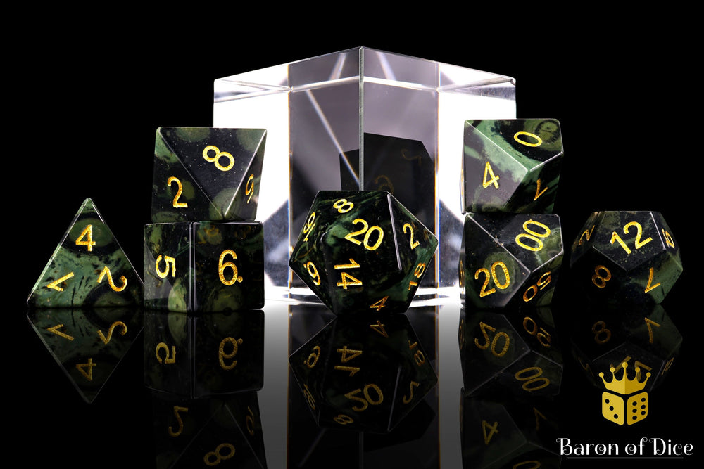 Natural Warp Stone RPG Dice Set - 7 Pieces (ONLINE ORDER ONLY)