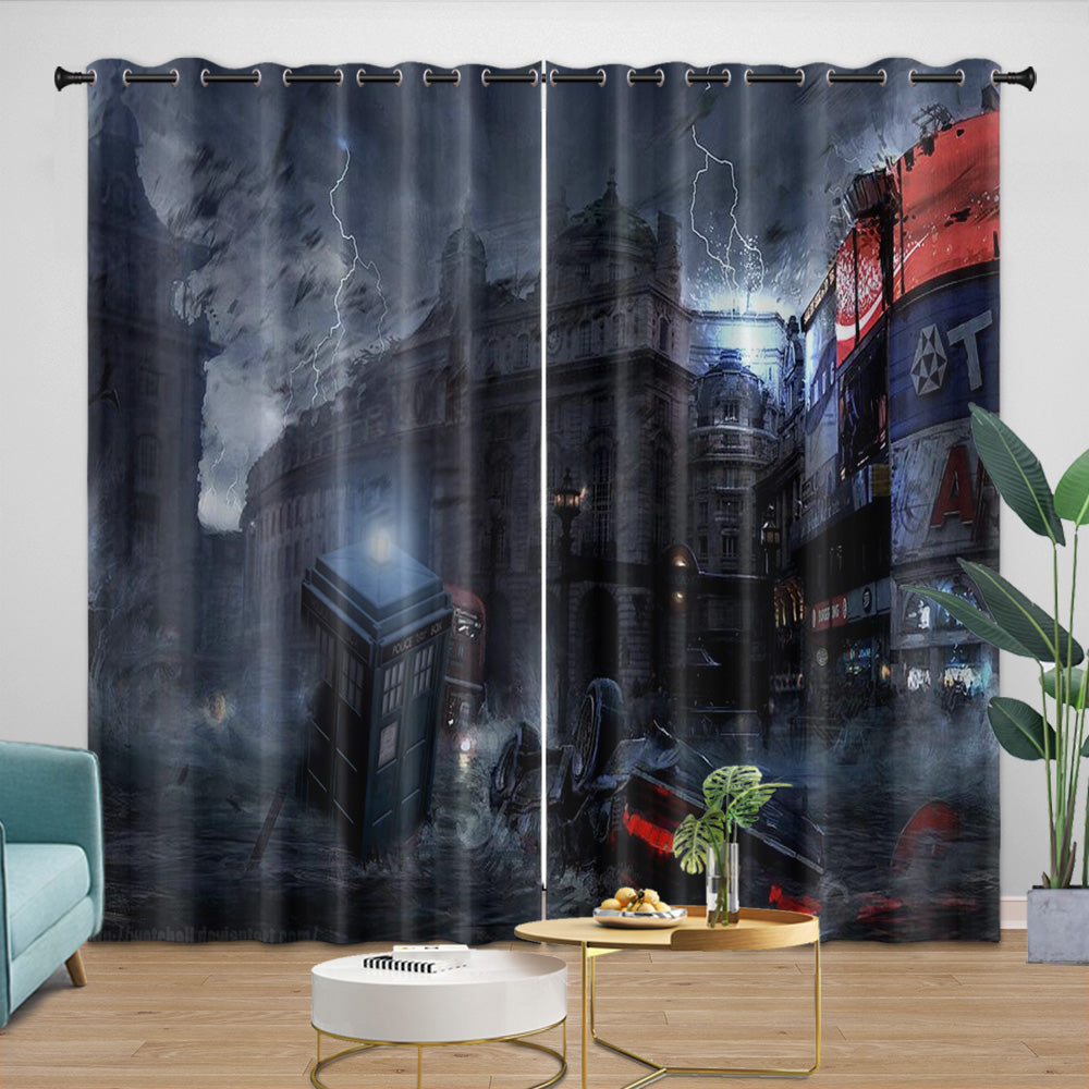 Doctor Who Curtains Blackout Window Drapes Room Decoration (Online Order Only)